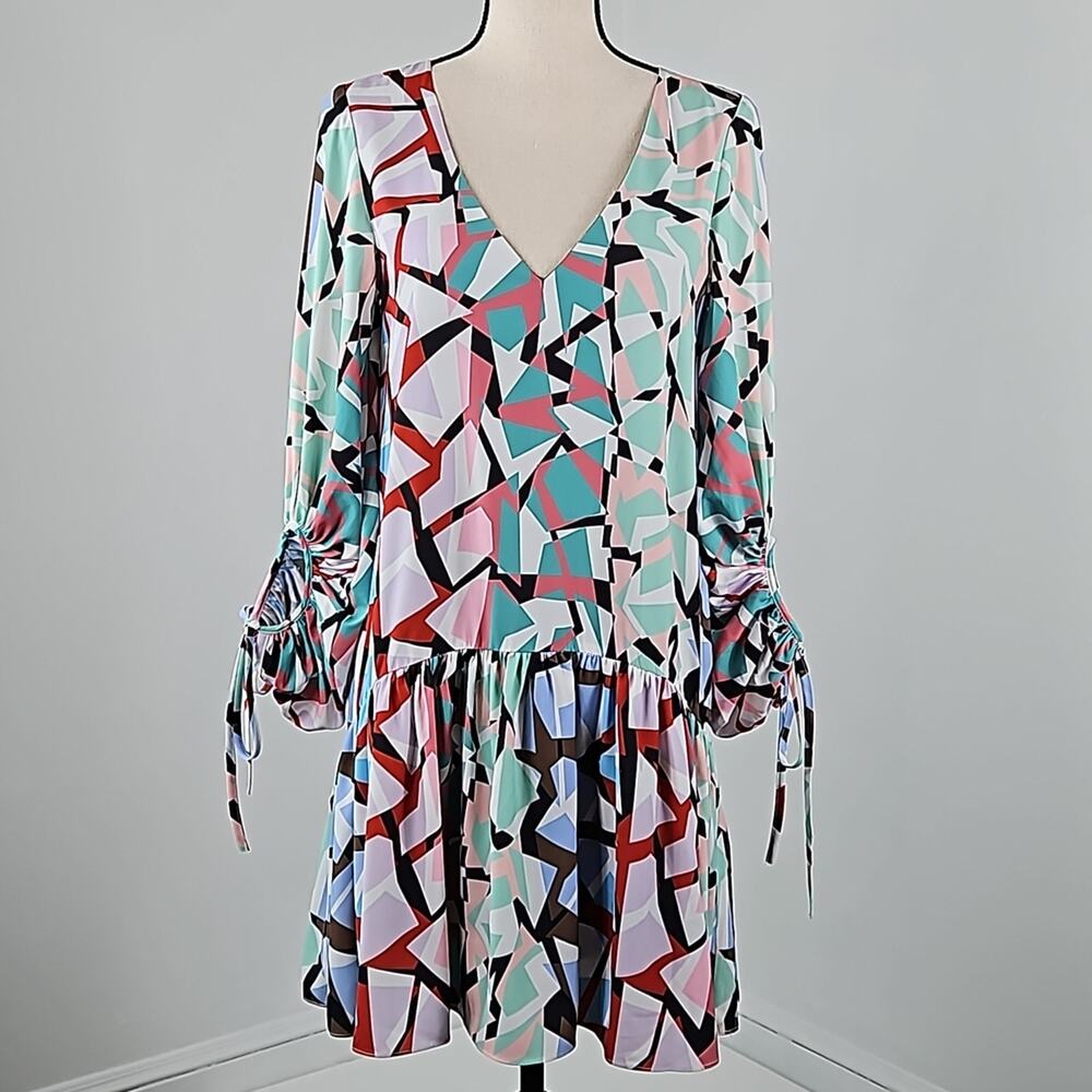Anthropologie Chloe Oliver Pinnacle Print Multicolor Mini Dress‎ Small